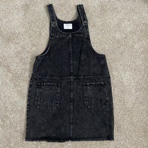 Black Denim Overall Dress Women Medium